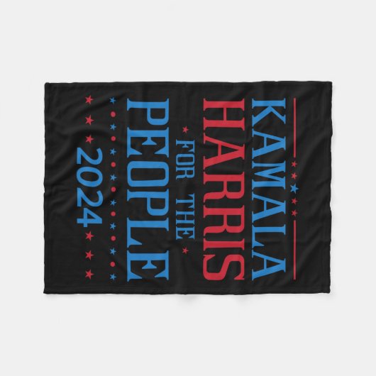 Couverture Polaire Kamala Harris Pour L'Élection 2024 Du Peuple (Devant (Horizontal))