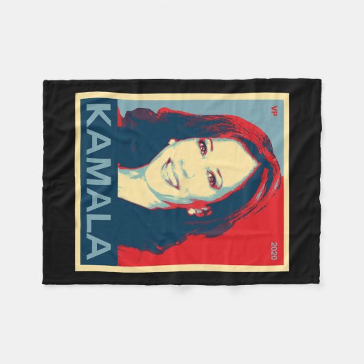 Couverture Polaire Kamala Harris Pour Vice-Présidente 2020 (Devant (Horizontal))