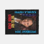 Couverture Polaire Kamala Harris Président 2024 Nous ne rentrons pas (Devant (Horizontal))