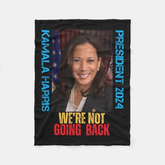Couverture Polaire Kamala Harris Président 2024 Nous ne rentrons pas (Devant)