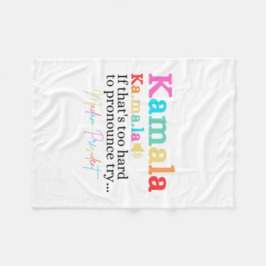 Couverture Polaire Kamala Si c'est trop difficile de faire des reproc (Devant (Horizontal))