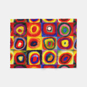 Couverture Polaire Kandinsky Farbstudie Cercles Carré Quadrate Art (Devant (Horizontal))