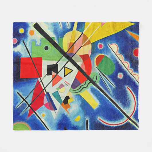 Couverture Polaire Kandinsky - Peinture Bleue, (Devant (Horizontal))