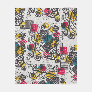 Couverture Polaire Kandinsky vintage Petits Mondes V Bauhaus Abstrait