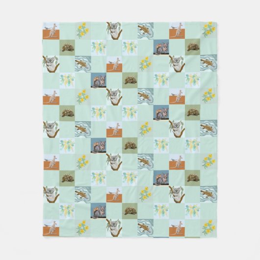 Couverture Polaire Kanga Koala Platypus Possum and Echidna (Devant)