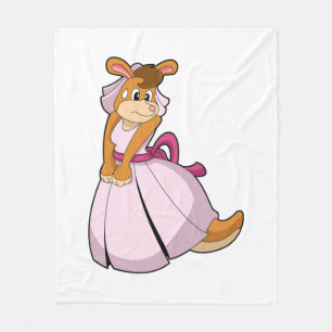 Couverture Polaire Kangourou en mariée avec robe de mariée