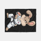 Couverture Polaire Karate Bunny Arts Martiaux Rabbit Drôle Pour Les E (Devant (Horizontal))