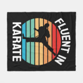 Couverture Polaire Karate couramment Drôle de karaté (Devant (Horizontal))
