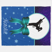 Couverture Polaire Karate Girls Parties scintillant et Bow Snowflake (Devant (Horizontal))