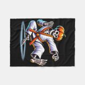 Couverture Polaire Karaté Halloween Skeleton (Devant (Horizontal))
