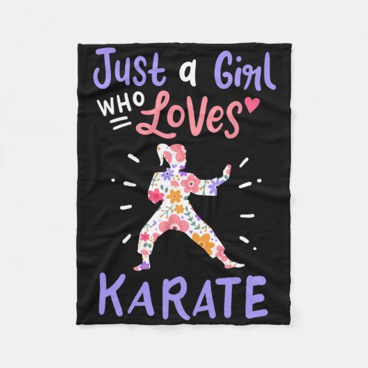 Couverture Polaire Karate Just A Girl Who Love Karate Cadeau (Devant)