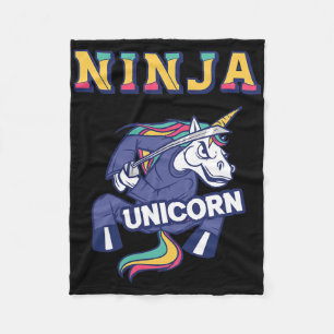 Couverture Polaire Karaté Licorne Ninja Kickboxing Licorne Arts Marti