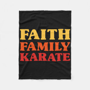 Couverture Polaire Karate pour hommes Karate pour femmes Foi Famille