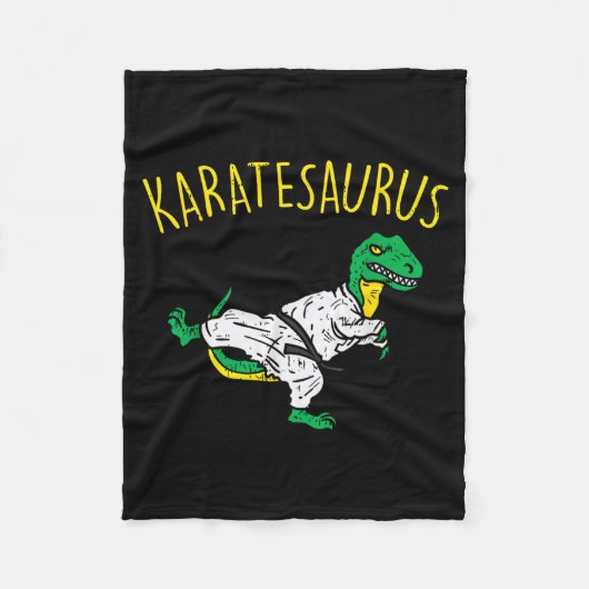 Couverture Polaire Karatesaurus Trex Karaté Drôle Dinosaure Arts Mart (Devant)