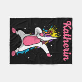 Couverture Polaire Katherin Nom Personnalisé Anniversaire Dabbing Uni (Devant (Horizontal))