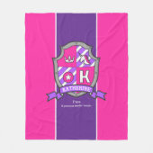 Couverture Polaire Katherine lettre K nom signifiant bouclier rose vi (Devant)