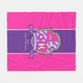 Couverture Polaire Katherine lettre K nom signifiant bouclier rose vi (Devant (Horizontal))