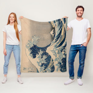 Couverture Polaire Katsushika Hokusai. La Grande Vague au large de Ka