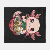 Couverture Polaire Kawaii Axolotl Manger Ramen nouilles Anime Gift Gi (Devant (Horizontal))