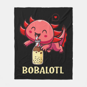 Couverture Polaire Kawaii Bobalotl Axolotl Boba Tea Bube Lait Anime