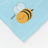 Couverture Polaire Kawaii Buzzy gaffent des abeilles (Coin)