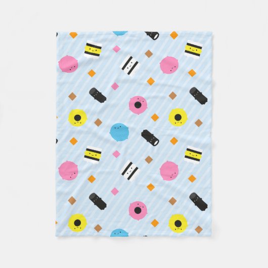 Couverture Polaire Kawaii Candy Licorice (Devant)