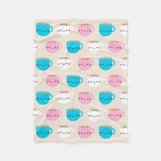 Couverture Polaire Kawaii Cats Cup de Thé