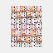 Couverture Polaire Kawaii Chat félin Kitten visage animal de compagni (Devant)