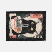 Couverture Polaire Kawaii Chat Manger Ramen nouilles Amusant Anime Ca (Devant (Horizontal))