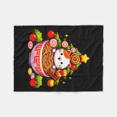 Couverture Polaire Kawaii Christmas Cat Ramen Christmas Tree Holiday (Devant (Horizontal))