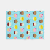 Couverture Polaire Kawaii Cupcakes (Devant (Horizontal))