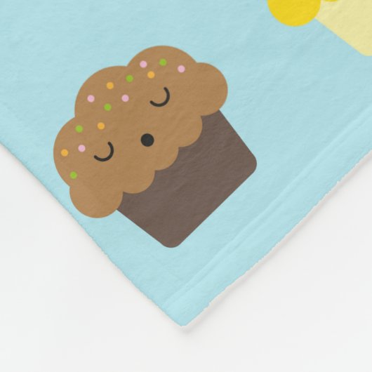 Couverture Polaire Kawaii Cupcakes (Coin)