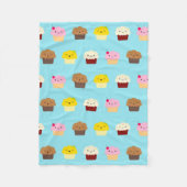Couverture Polaire Kawaii Cupcakes (Devant)