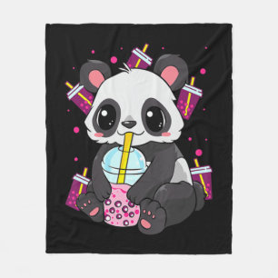 Couverture Polaire Kawaii Cute Anime Panda Boba Buble Tea Otaku Homme