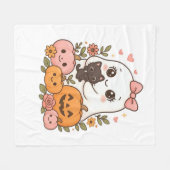Couverture Polaire Kawaii Ghost Halloween Chat noir Citrouille Chat c (Devant (Horizontal))