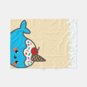 Couverture Polaire Kawaii Glace Narwhal (Devant (Horizontal))