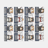 Couverture Polaire Kawaii Hamster Ninja Motif (Devant (Horizontal))