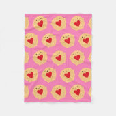 Couverture Polaire Kawaii Jammie Dodger Biscuits (Devant)