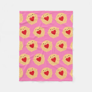 Couverture Polaire Kawaii Jammie Dodger Biscuits