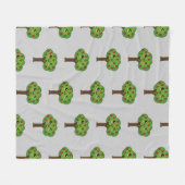 Couverture Polaire Kawaii Joyeux Pommier À Voie (Devant (Horizontal))