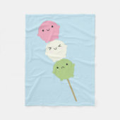 Couverture Polaire Kawaii Mochi Dango (Devant)