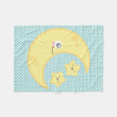 Couverture Polaire Kawaii Moon et Stars Fleece Blanket (Devant (Horizontal))