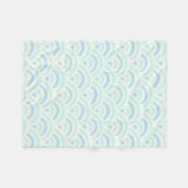 Couverture Polaire Kawaii Pastel Japanese Seigaiha Pattern (Devant (Horizontal))