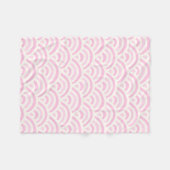 Couverture Polaire Kawaii Pastel Japanese Seigaiha Pattern (Devant (Horizontal))