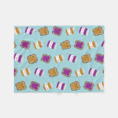 Couverture Polaire Kawaii Peanut Butter & Jelly Sandwich Couple (Devant (Horizontal))