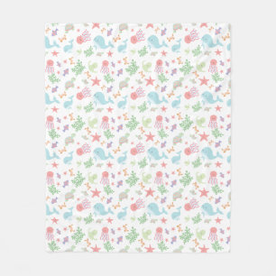 Couverture Polaire Kawaii sous le Baby shower marin Pastel neutre