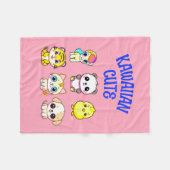Couverture Polaire Kawaiian Cute Style (Devant (Horizontal))