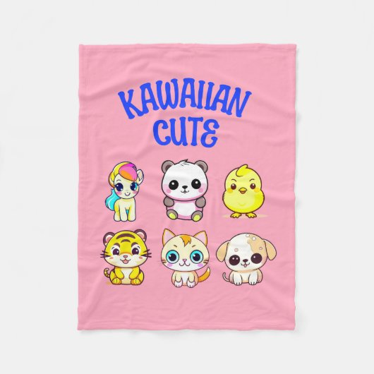 Couverture Polaire Kawaiian Cute Style (Devant)