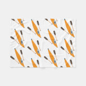 Couverture Polaire Kayak orange avec des aviron (Devant (Horizontal))