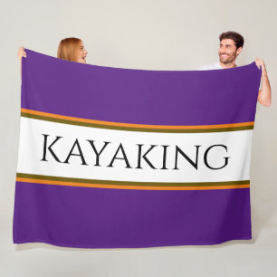 Couverture Polaire KAYAKING Fun violet blanc orange rayures de course